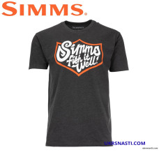 Футболка Simms Fish It Well Badge T-Shirt Charcoal Heather